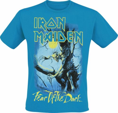 Iron Maiden Fear Of The Dark - Glow In The Dark tricko modrá