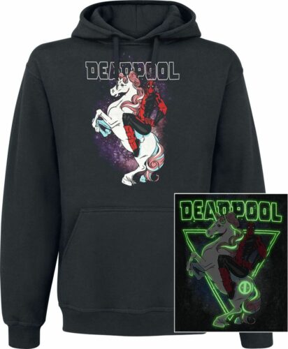 Deadpool Unicorn mikina s kapucí černá