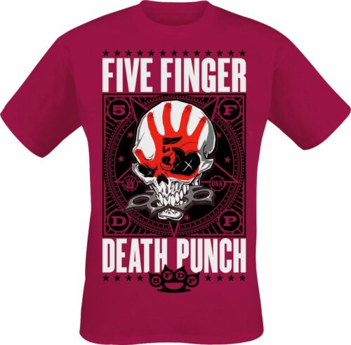 Five Finger Death Punch Star Skull tricko červená