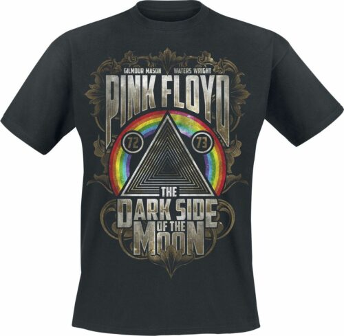 Pink Floyd Dark Side - Gold Leaves tricko černá