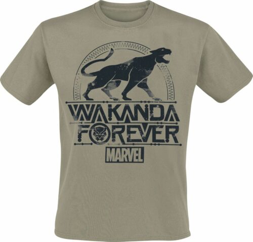 Avengers Black Panther - Wakanda Forever tricko khaki
