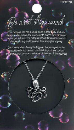 Blackheart Octopus Charm Náhrdelník - řetízek standard