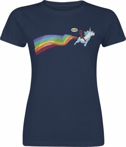 Deadpool Rainbow Unicorn dívcí tricko modrá