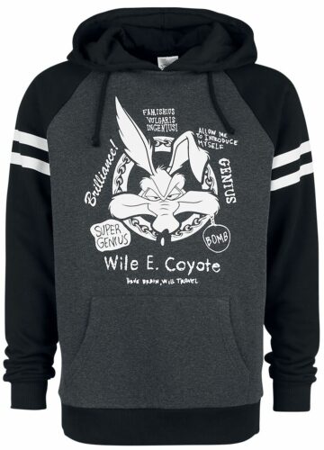 Looney Tunes Wile E. Coyote mikina s kapucí smíšená šedo-černá