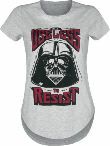 Star Wars Darth Vader - Useless To Resist dívcí tricko smíšená svetle šedá