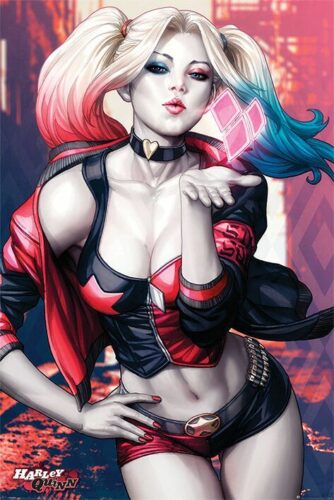 Harley Quinn Kiss plakát vícebarevný
