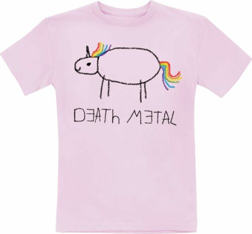 Death Metal Unicorn detské tricko světle růžová