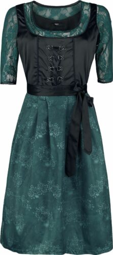 EMP Heidi's Dirndl šaty cerná/zelená