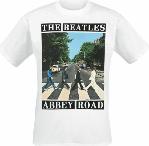 The Beatles Abbey Road Block Title tricko bílá