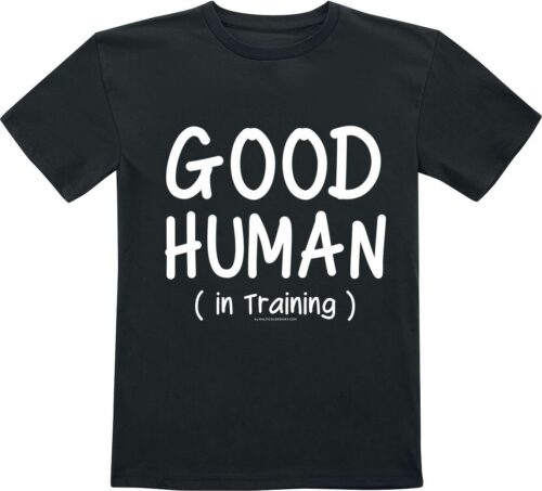 Good Human (In Training) detské tricko černá