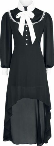 Jawbreaker Šaty Coven šaty cerná/bílá