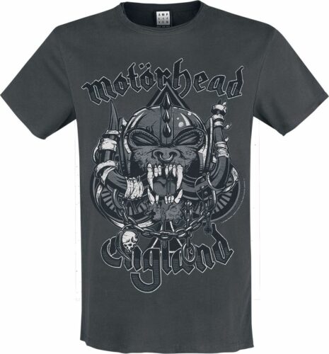 Motörhead Amplified Collection - Snaggletooth tricko charcoal