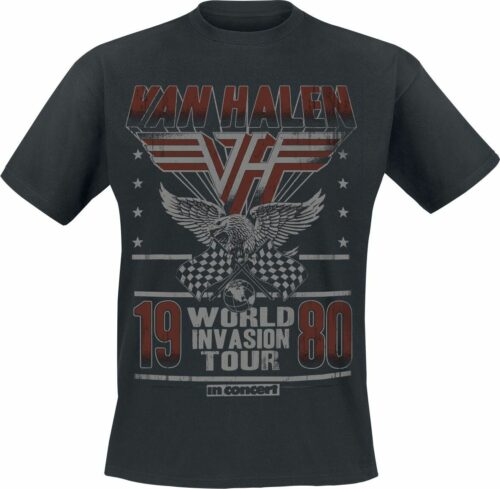 Van Halen World Invasion Tour 1980 tricko černá
