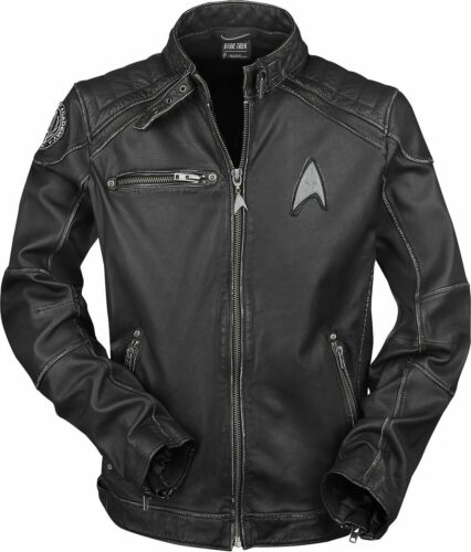 Star Trek Starship kožená bunda černá