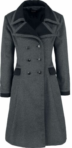Banned Alternative Retro Coat Dívcí kabát šedá