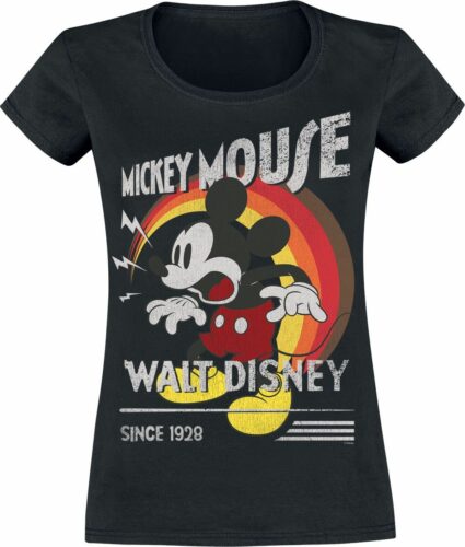 Mickey & Minnie Mouse Retro Shout dívcí tricko černá