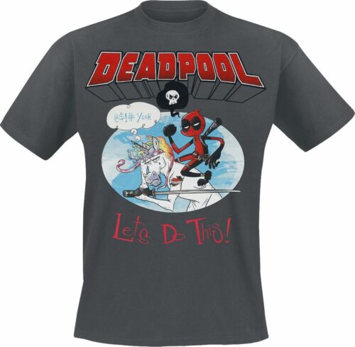 Deadpool Let's Do This tricko šedá
