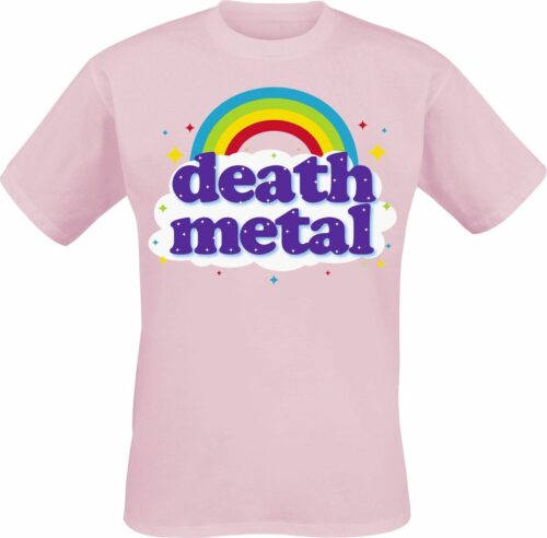 Goodie Two Sleeves Death Metal Rainbow tricko růžová