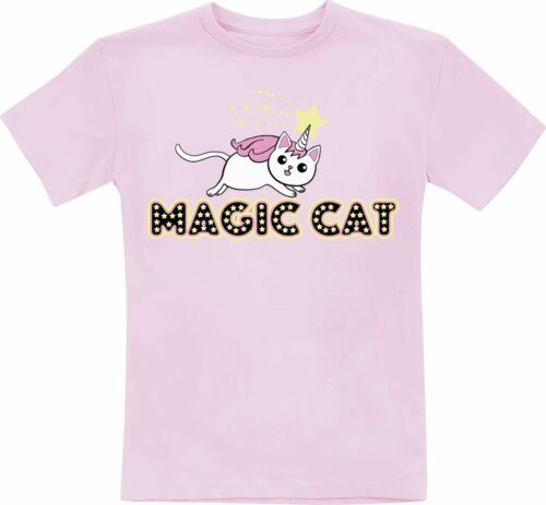 Einhorn Magic Cat detské tricko světle růžová