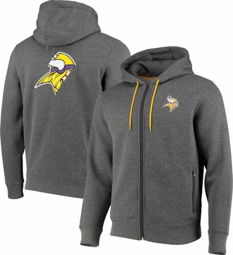 NFL Minnesota Vikings mikina s kapucí na zip šedá