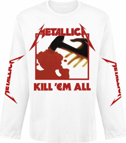 Metallica Kill 'Em All tricko s dlouhým rukávem bílá