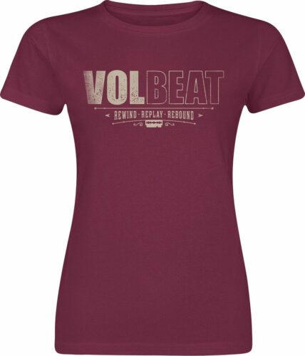 Volbeat Distressed Logo dívcí tricko burgundská červeň