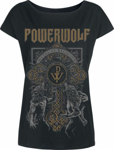 Powerwolf Wolf Cross dívcí tricko černá