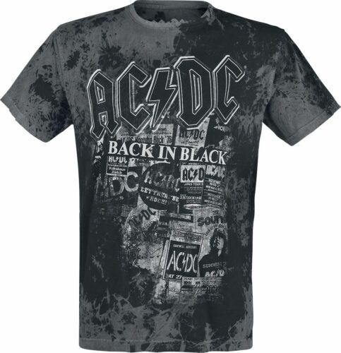 AC/DC Back in Black tricko šedá/cerná
