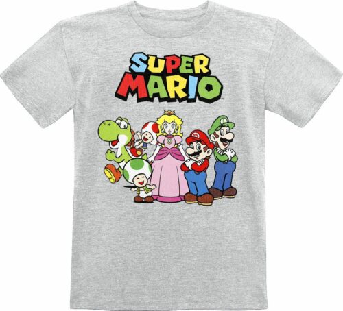 Super Mario Characters detské tricko prošedivelá