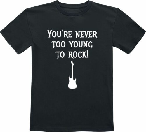 You're Never Too Young To Rock! detské tricko černá