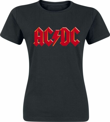 AC/DC Red Logo dívcí tricko černá