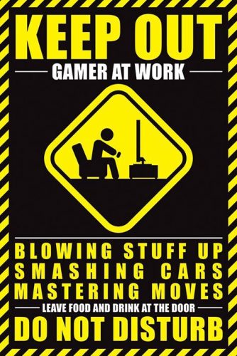 Gamer At Work Keep out plakát vícebarevný