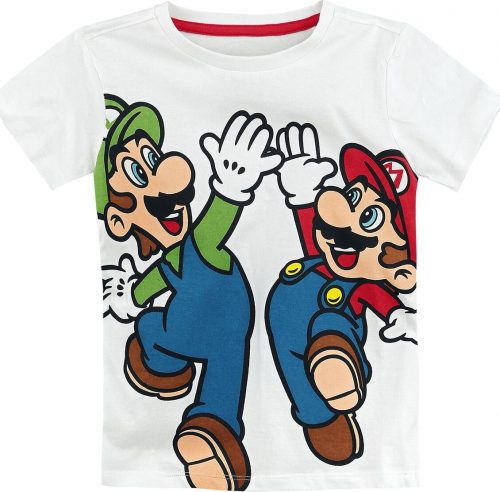 Super Mario Mario & Luigi detské tricko bílá