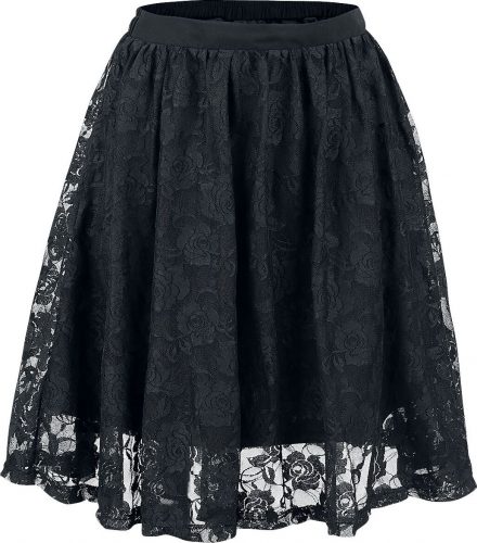 Forplay Lace Covered Skirt Sukně černá