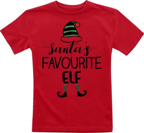 Santa's Favourite Elf detské tricko červená