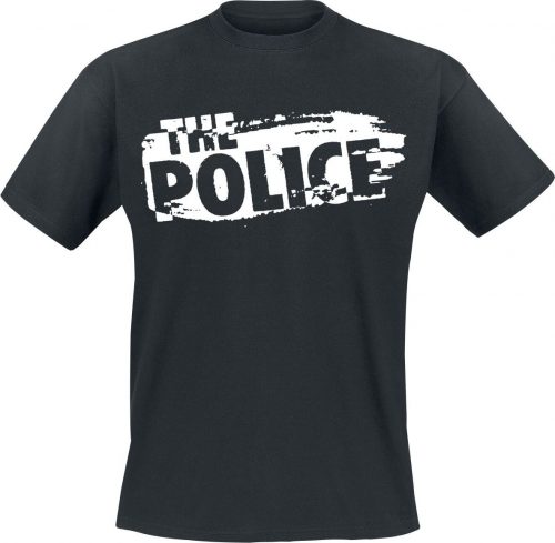 The Police Logo Stripe Tričko černá