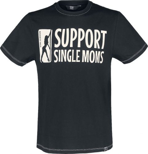 King Kerosin Support Single Moms Tričko černá