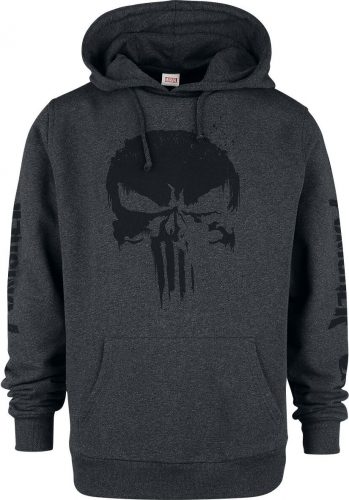 The Punisher Black Skull Mikina s kapucí prošedivelá