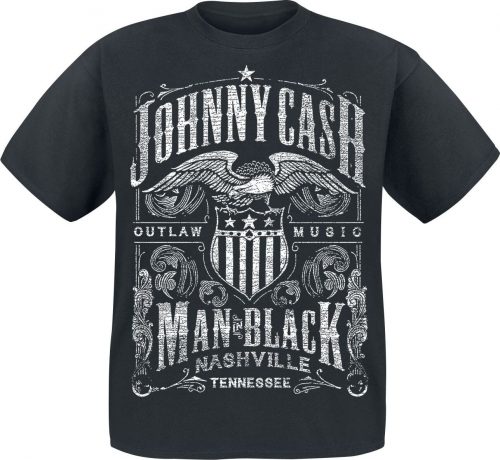 Johnny Cash Outlaw Music Tričko černá