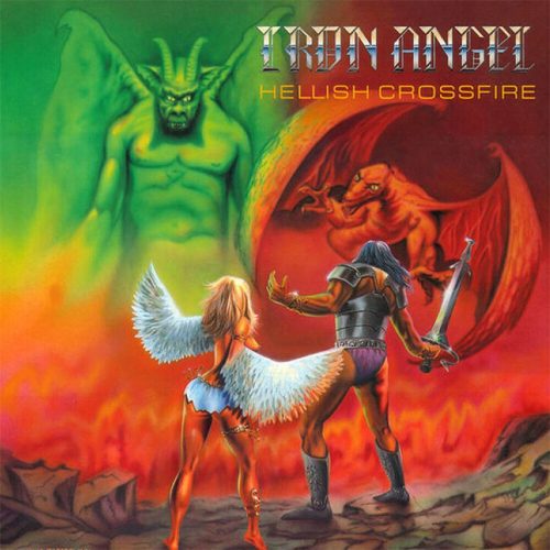 Iron Angel Hellish crossfire LP potřísněné
