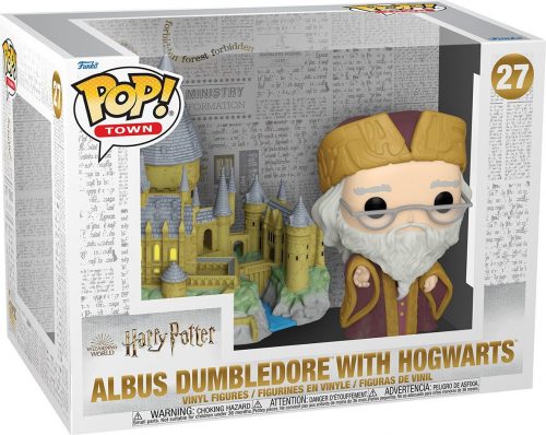 Harry Potter Vinylová figurka č. 27 Albus Dumbledore with Hogwarts (Pop! Town) Sberatelská postava standard