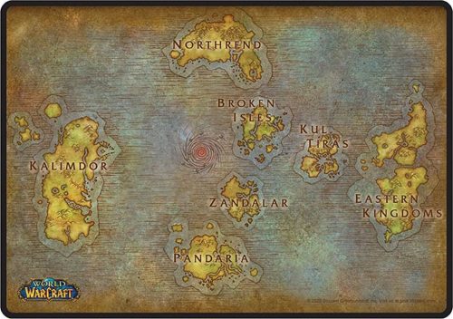 World Of Warcraft Map podložka pod myš vícebarevný
