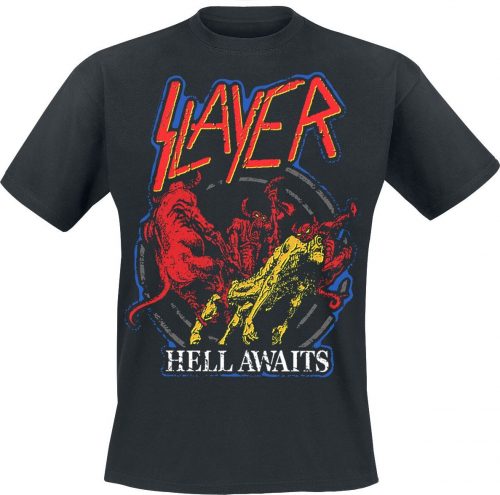 Slayer Primary Color Hell Awaits Tričko černá