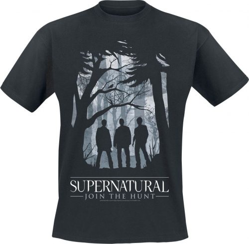 Supernatural Group Outline Tričko černá