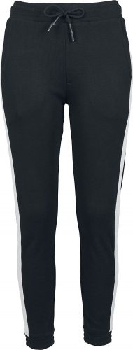Urban Classics Dámské joggingové kalhoty Tepláky cerná/bílá