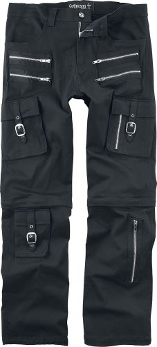 Gothicana by EMP 2 v 1: kalhoty a šortky Kalhoty černá
