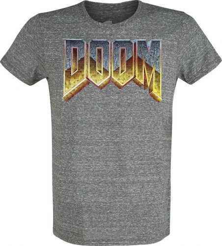 Doom Logo Tričko šedá