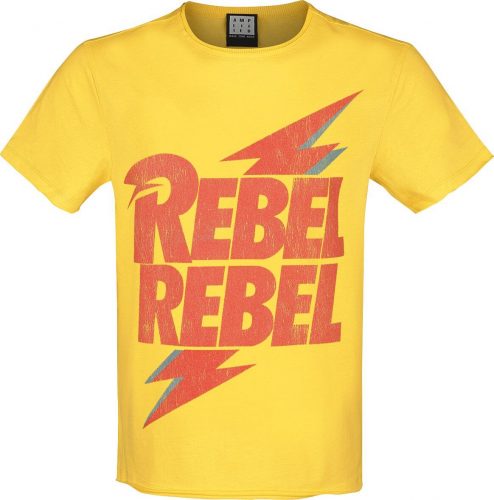 David Bowie Amplified Collection - Rebel Rebel Tričko žlutá