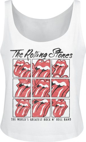 The Rolling Stones Scattered Multi Tongue Dámský top bílá