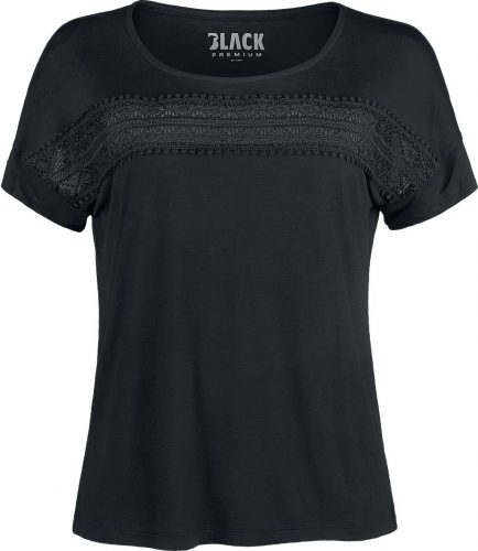 Black Premium by EMP Tričko s háčkovanou krajkou Dámské tričko černá